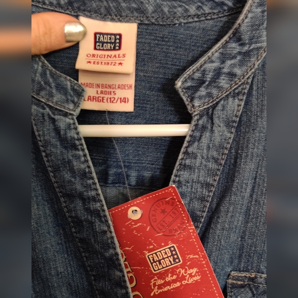 Denim Button Up Shirt - Picture 3 of 7